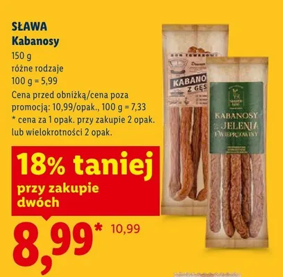 Kabanosy Sława promocja w Lidl