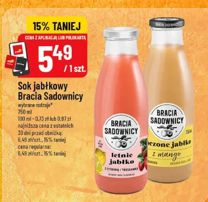 Sok jabłkowy promocja w POLOmarket