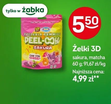 Żelki 3D Sakura Amos promocja w Żabka
