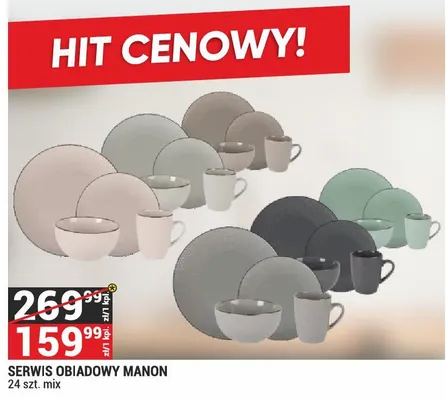 Serwis obiadowy Manon 24szt. mix promocja w Merkury Market