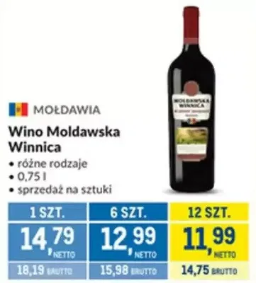 Wino Moldawska Winnica różne rodzaje promocja w Makro