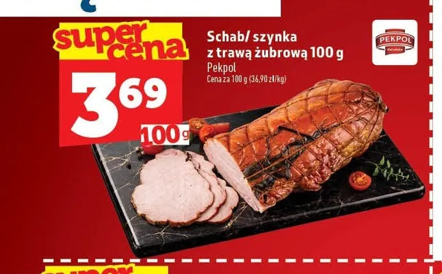 Szynka z trawą żubrową Pekpol promocja w TOPAZ