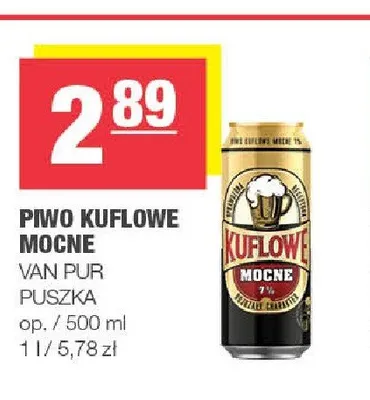 Piwo Kuflowe Mocne promocja w SPAR