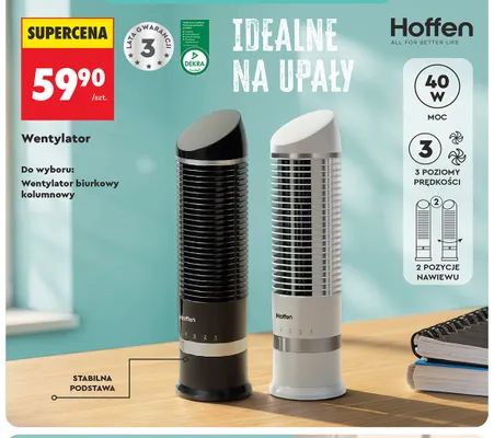 Wentylator kolumnowy Hoffen promocja w Biedronka