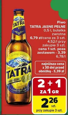 Piwo jasne pełne promocja w Carrefour Market
