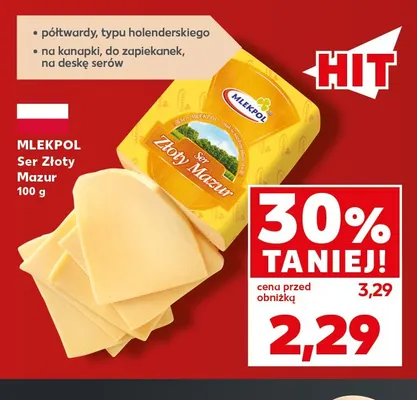 Ser Złoty Mazur Mlekpol promocja w Kaufland