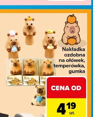 Nakładka ozdobna na ołówek Capybara promocja w Carrefour