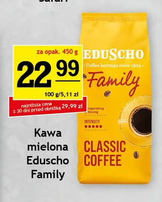 Kawa mielona Eduscho Family promocja w Gram Market