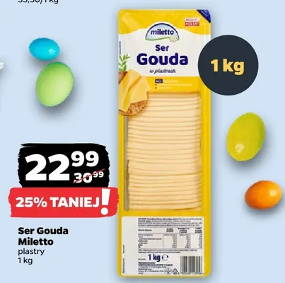Ser Gouda plastry promocja w Netto