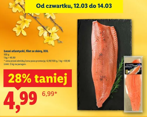 Łosoś atlantycki filet Marinero promocja w Lidl