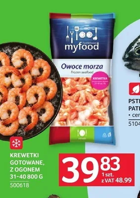 Krewetki gotowane z ogonem myfood promocja w Selgros