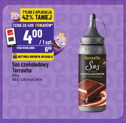 Sos czekoladowy Terravita promocja w POLOmarket