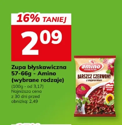 Zupa błyskawiczna Barszcz Czerwony Amino promocja w Hitpol