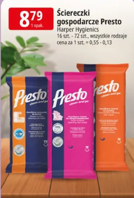 Ściereczki gospod0arze Presto promocja w Leclerc
