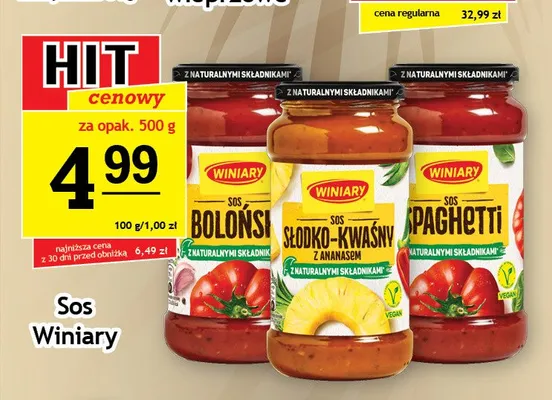 Sos Winiary spaghetti promocja w Gram Market