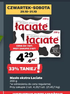 Masło ekstra Łaciate promocja w Netto