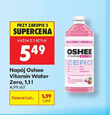 Napój Oshee Vitamin Water Zero promocja w Biedronka