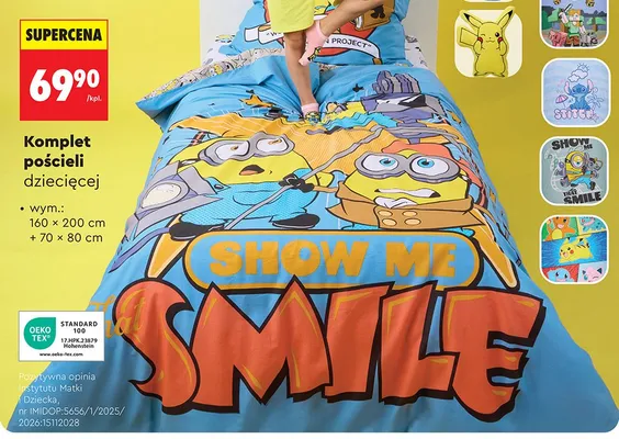 Komplet pościeli dziecięcej Minecraft promocja w Biedronka