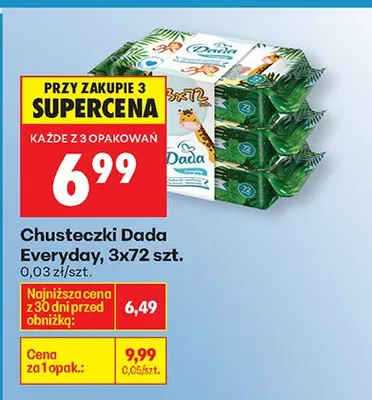 Chusteczki Everyday promocja w Biedronka