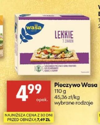 Pieczywo lekkie 7 ziaren Wasa promocja w Delikatesy Centrum
