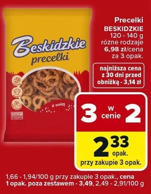 Precelki beskidzkie różne rodzaje promocja w Carrefour Express