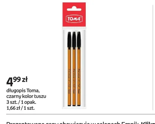 Długopis Toma czarny kolor tuszu promocja w Empik