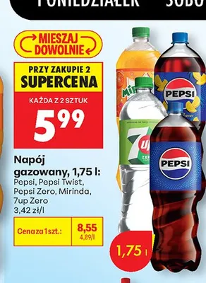 Napój gazowany Mirinda 1,75l promocja w Biedronka