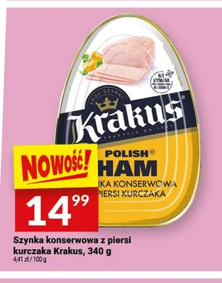 Szynka konserwowa z piersi kurczaka Krakus promocja w Twój Market
