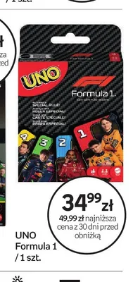 Gra karciana UNO Formula 1 promocja w Empik