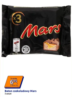Baton czekoladowy Mars 3-pak promocja w Action