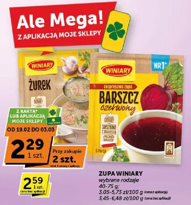 Zupa wybrane rodzaje promocja w ABC