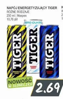 Napój energetyzujący Tiger Mirabelka promocja w Słoneczko