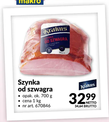 Szynka od szwagra Krakus promocja w Makro
