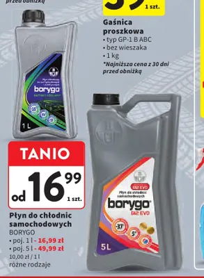 Płyn do chłodnic samochodowych Borygo promocja w Intermarche