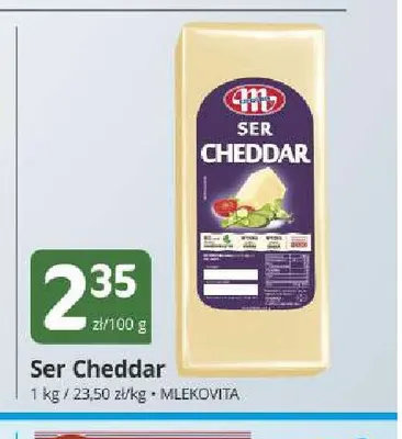 Ser cheddar Mlekovita promocja w Marketvita