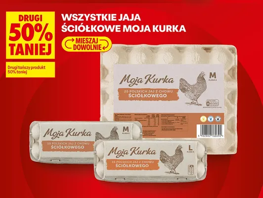 Jaja ściółkowe Moja Kurka promocja w Biedronka