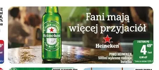 Piwo Heineken promocja w Tomi Markt