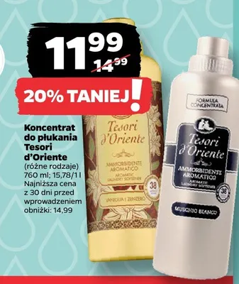 Koncentrat do płukania Tesori d'Oriente Muschio Bianco promocja w Netto
