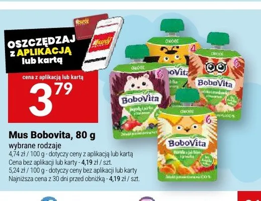 Mus BoboVita jabłko banan promocja w Twój Market
