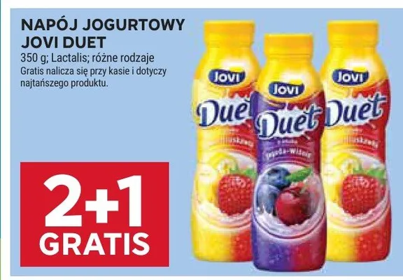 Napój jogurtowy Jovi Duet promocja w Stokrotka