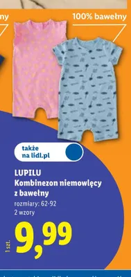 Kombinezon niemowlęcy z bawełny Lupilu promocja w Lidl