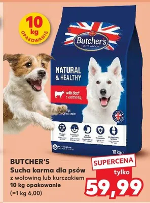 Sucha karma dla psów z wołowiną lub kurczakiem 10kg promocja w Kaufland