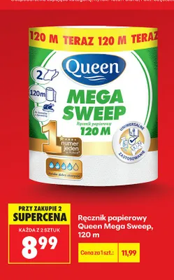Ręcznik papierowy Queen Mega Sweep 120m promocja w Biedronka