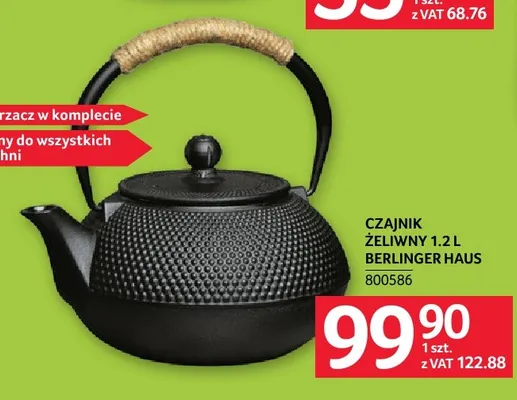 Czajnik żeliwny 1,2 l Berlinger Haus promocja w Selgros