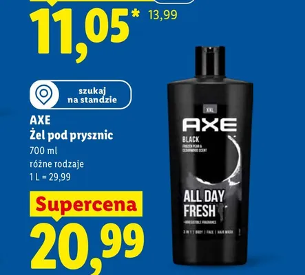 Żel pod prysznic Axe promocja w Lidl