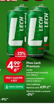 Piwo Lech Premium promocja w Żabka
