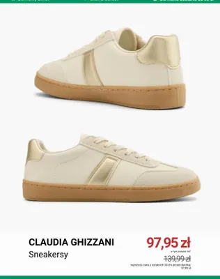 Sneakersy Claudia Ghizzani promocja w Deichmann