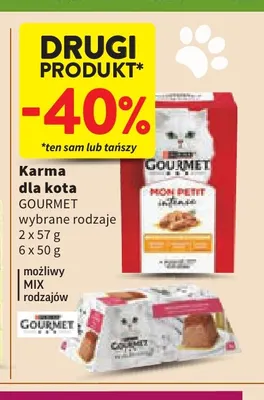 Karma dla kota Gourmet 2-pak 57 g promocja w Intermarche
