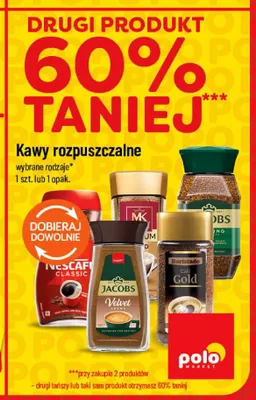 Kawy rozpuszczalne promocja w POLOmarket