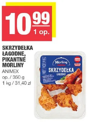 Skrzydełka łagodne, pikantne Morliny promocja w SPAR